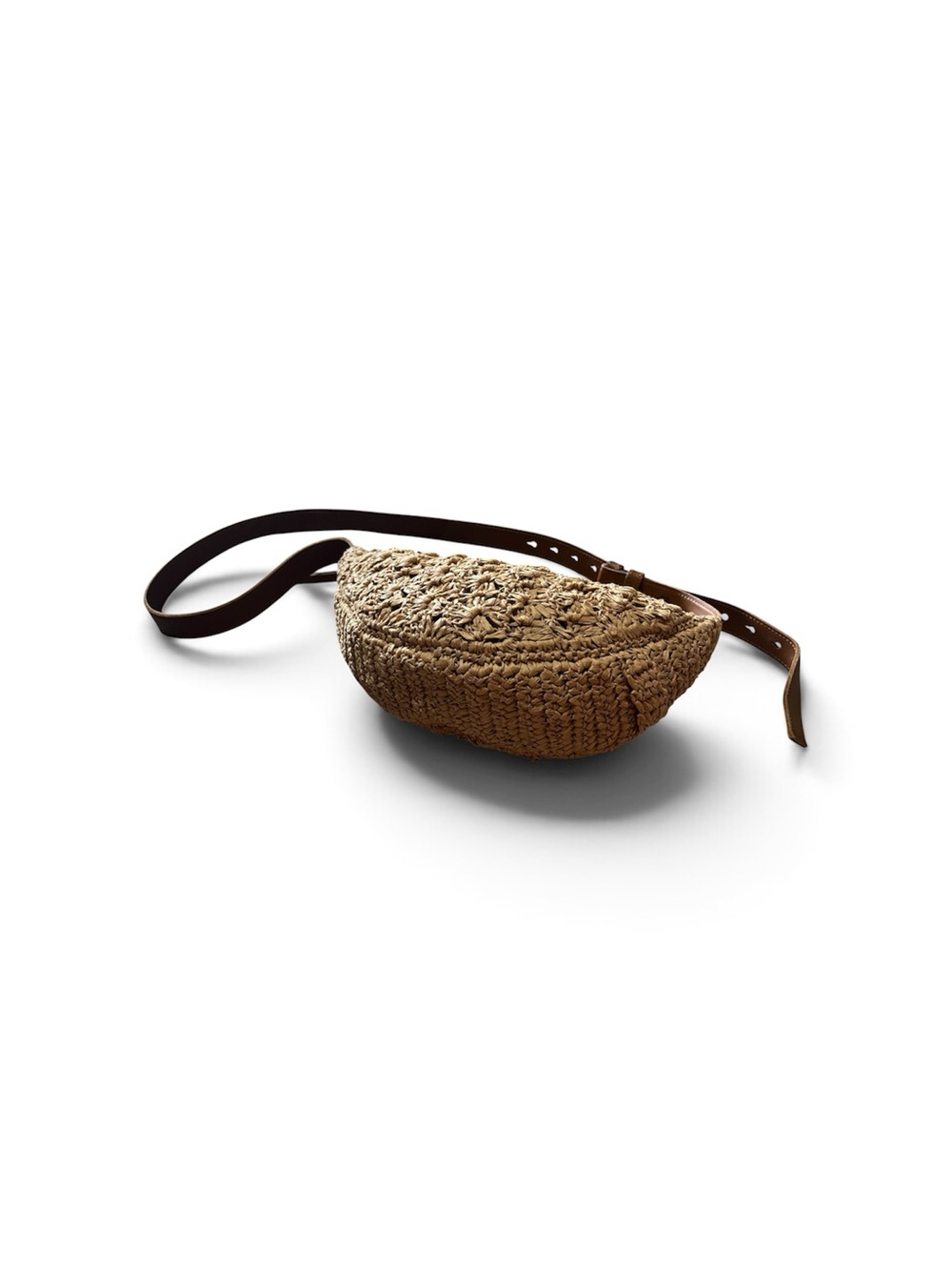 The Sak Woven Straw Sling with Brown Leather Strap - Picture 8 of 8